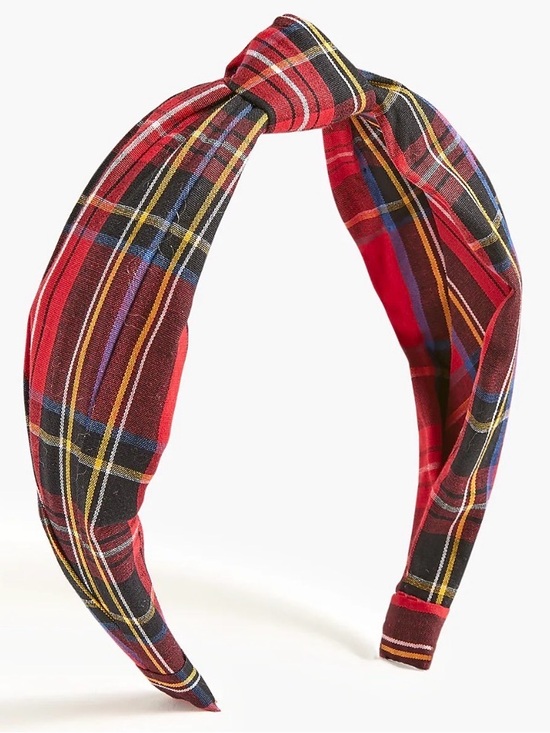 Crewcuts Other - Crewcuts Girls' Red Tartan Knotted Headband